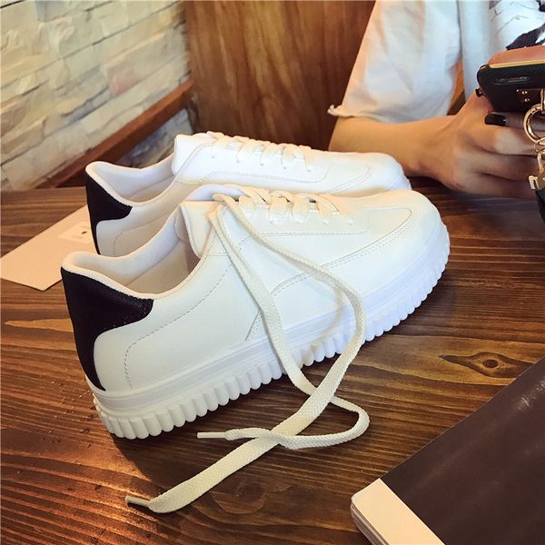ins super fire spring and summer new style white shoes women's korean-style thick bottomed athletic shoes casual students, Black
ins super fire spring and summer new style white shoes women's korean-style thick bottomed athletic shoes casual students, Black
