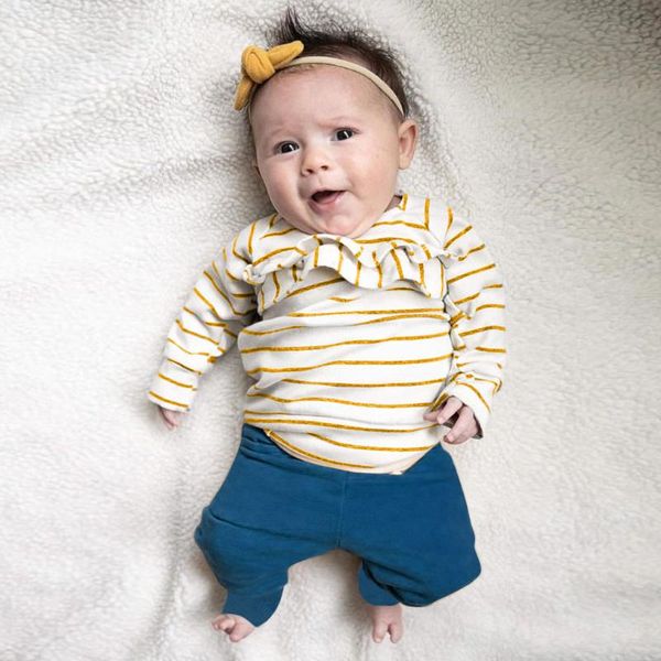2019 autumn winter new born baby clothes striped print clothes boy rompers kids costume ruffles +pants jumpsuit 814, White
2019 autumn winter new born baby clothes striped print clothes boy rompers kids costume ruffles +pants jumpsuit 814, White