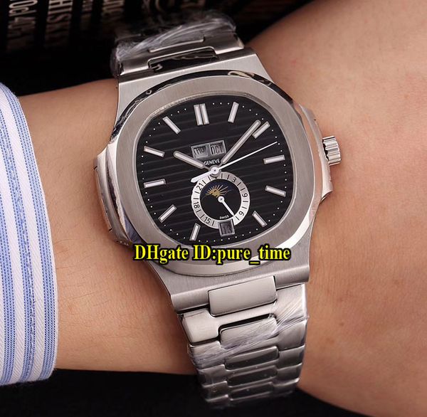 new sport nautilus date perpetual calendar5726a-001 black dial moon phase automatic mens watch stainless steel band gents watches, Slivery;brown
new sport nautilus date perpetual calendar5726a-001 black dial moon phase automatic mens watch stainless steel band gents watches, Slivery;brown