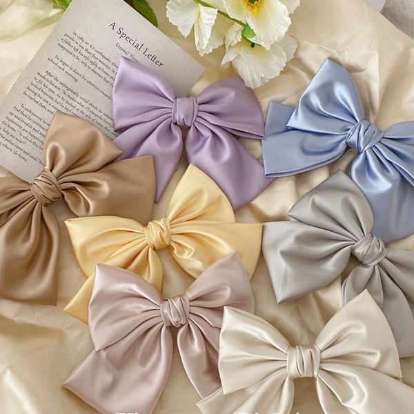 new fashion women girls children lovely large big satin bow hair clips boutique ribbon hair accessories, Slivery;white
new fashion women girls children lovely large big satin bow hair clips boutique ribbon hair accessories, Slivery;white