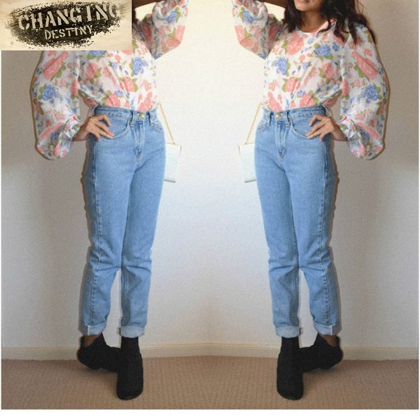 24-29 autumn ladies high waist harem pants washed cotton girls wild casual trousers in europe and america retro waist hip jeans, Blue
24-29 autumn ladies high waist harem pants washed cotton girls wild casual trousers in europe and america retro waist hip jeans, Blue