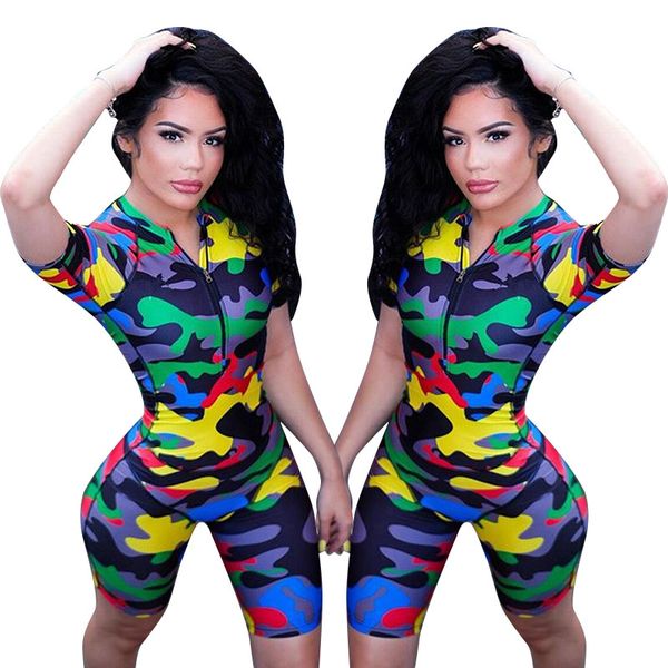 women jumpsuit slim fit breathable camouflage print short sleeve pants for summer gdd99, Black;white
women jumpsuit slim fit breathable camouflage print short sleeve pants for summer gdd99, Black;white