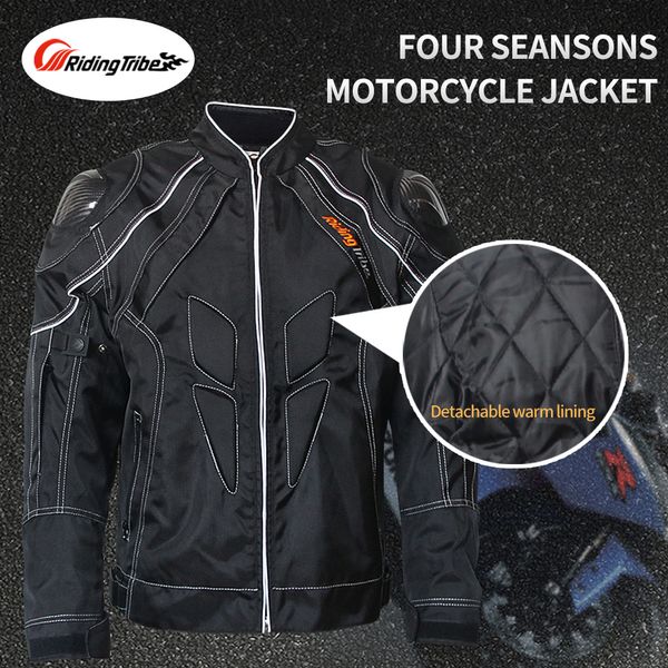 

riding tribe motorcycle men's jacket full season detachable warm liner motocross protective gear clothing off-road racing coat
