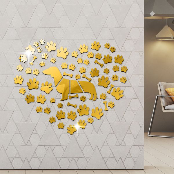 dachshund dog surround by paws dog bone acrylic mirror effect wall stickers giant wall art decal sausage handmade home decor
dachshund dog surround by paws dog bone acrylic mirror effect wall stickers giant wall art decal sausage handmade home decor