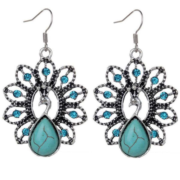 fashion bohemia style drop pear-shaped stone peacock earrings classic women silver dangle earrings jewelry for female gift
fashion bohemia style drop pear-shaped stone peacock earrings classic women silver dangle earrings jewelry for female gift