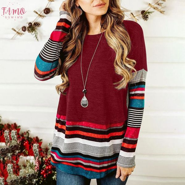 female t shirt women stripe patchwork casual shirt tees long sleeve o neck autumn clothes chemise comfortable long sleeve, White
female t shirt women stripe patchwork casual shirt tees long sleeve o neck autumn clothes chemise comfortable long sleeve, White