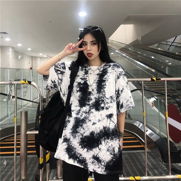 harajuku style t-shirt t-shirt wo fashion brand street hip-hop tie-dyed short-sleeved men's and women's matching, White
harajuku style t-shirt t-shirt wo fashion brand street hip-hop tie-dyed short-sleeved men's and women's matching, White