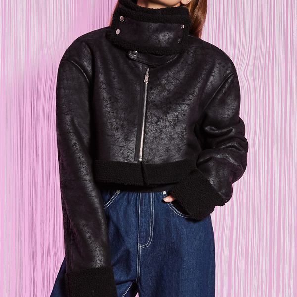 casual women pu short jacket ladies autumn winter motorcycle leather jacket female zipper basic warm jackets, Black
casual women pu short jacket ladies autumn winter motorcycle leather jacket female zipper basic warm jackets, Black