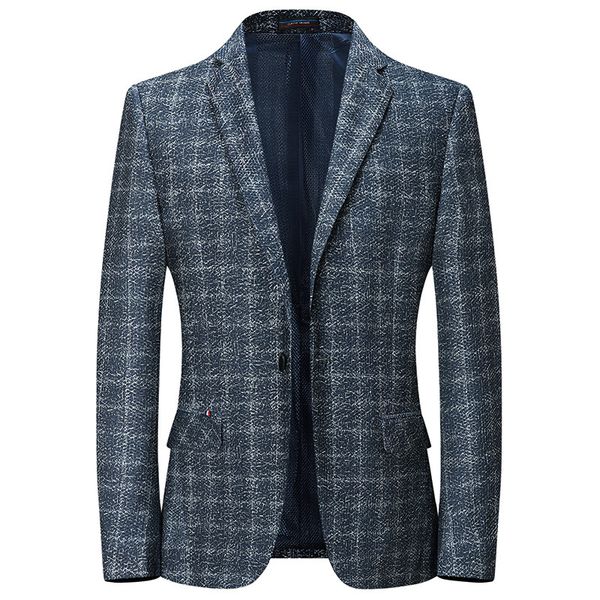 men blazer slim summer new business formal casual plaid suit jacket single breasted 1 button office work daily life party prom, White;black
men blazer slim summer new business formal casual plaid suit jacket single breasted 1 button office work daily life party prom, White;black