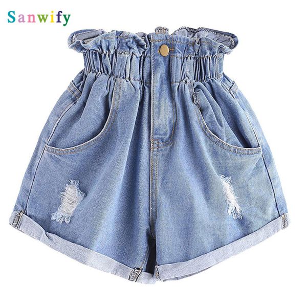women shorts hight waist ripped loose casual short pants ladies 2020 summer pleated denim shorts female, Blue
women shorts hight waist ripped loose casual short pants ladies 2020 summer pleated denim shorts female, Blue