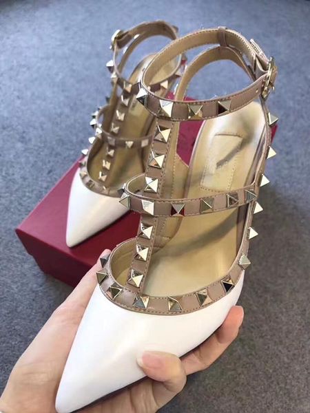 2018 designer women high heels party fashion rivets girls pointed shoes dance shoes wedding shoes double straps sandals, Black
2018 designer women high heels party fashion rivets girls pointed shoes dance shoes wedding shoes double straps sandals, Black