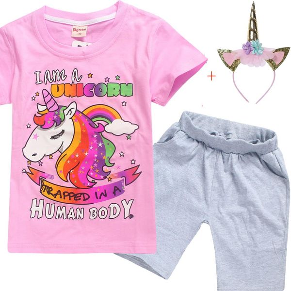 2019 toddler kids baby girl unicorn clothes short sleeve t-shirt +pants 100% cotton outfits cute bow set clothing casual, White
2019 toddler kids baby girl unicorn clothes short sleeve t-shirt +pants 100% cotton outfits cute bow set clothing casual, White