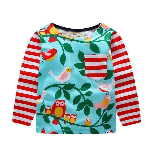 jumping meters baby girls striped cartoon t shirts kids long sleeve autumn t shirt with printed some birds girls novelty shirt, Blue
jumping meters baby girls striped cartoon t shirts kids long sleeve autumn t shirt with printed some birds girls novelty shirt, Blue