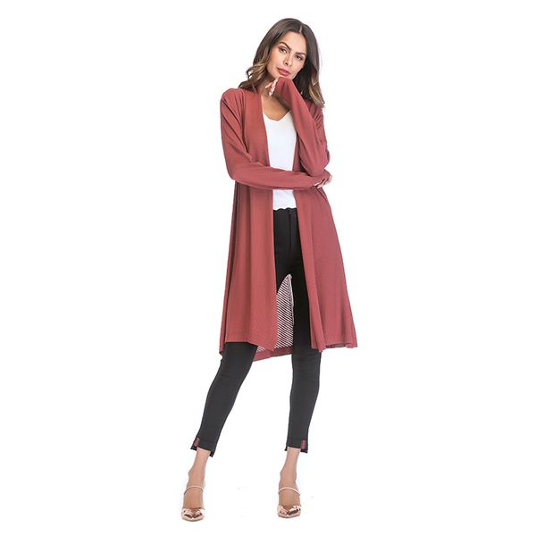 2019 new women's clothing thin section hollow knitting solid color drape cardigan long sleeve casual coat, Black
2019 new women's clothing thin section hollow knitting solid color drape cardigan long sleeve casual coat, Black