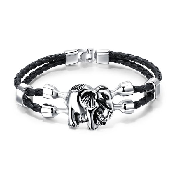 pu leather bracelets for men black brown white elephant retro style fashion knit hand chain mens jewelry for boys gifts, Golden;silver
pu leather bracelets for men black brown white elephant retro style fashion knit hand chain mens jewelry for boys gifts, Golden;silver
