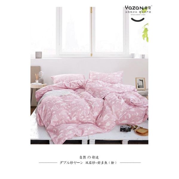 yazan the bedding set with 100% cotton pure and fresh pattern simplicity bed sheet quilt cover pillowcase3/4pcs
yazan the bedding set with 100% cotton pure and fresh pattern simplicity bed sheet quilt cover pillowcase3/4pcs