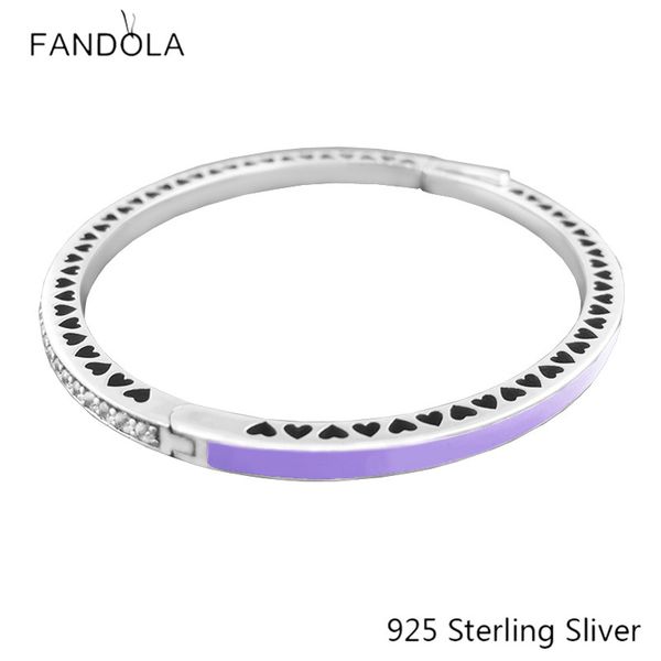 other bracelets ckk 925 sterling silver radiant hearts, lavender enamel bangles original jewelry making anniversary gift, Golden;silver
other bracelets ckk 925 sterling silver radiant hearts, lavender enamel bangles original jewelry making anniversary gift, Golden;silver
