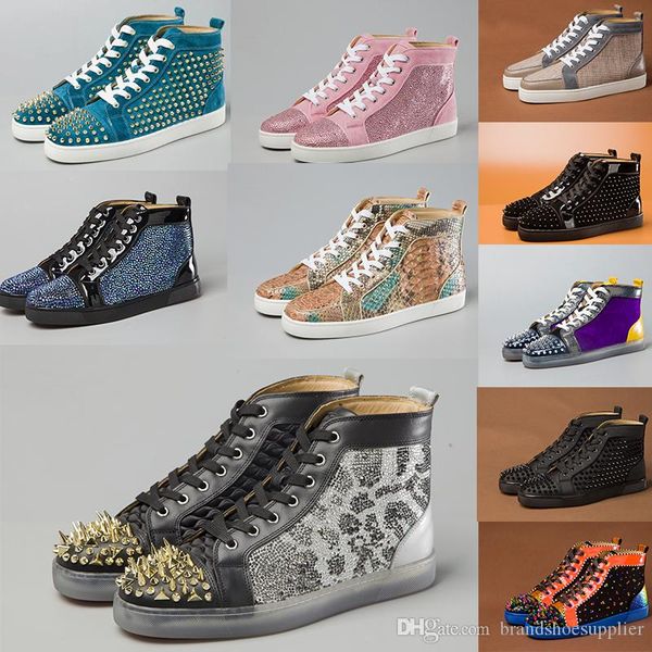2019 ace designer fashion designer brand rivet studs flat shoes red bottom casual shoes party couple leather casual shoes, Black
2019 ace designer fashion designer brand rivet studs flat shoes red bottom casual shoes party couple leather casual shoes, Black