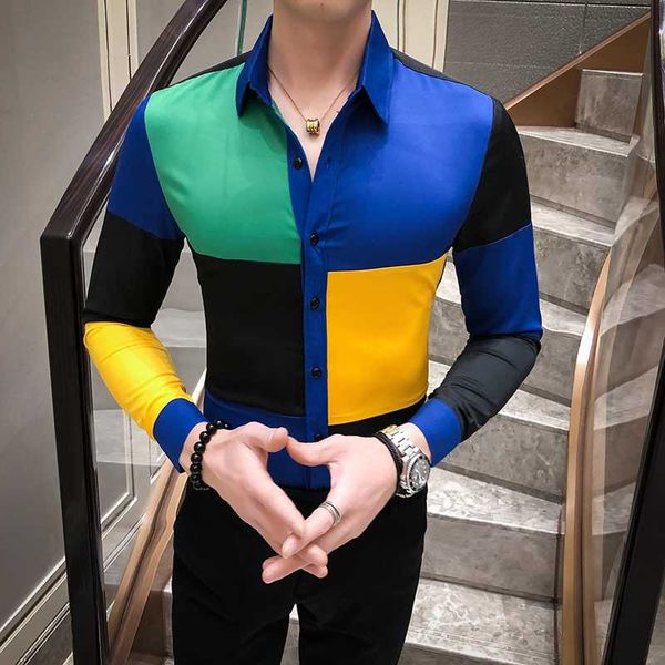 камиза de botao дизайнер мужчины рубашка slim fit с длинным рукавом fashion night club party streetwear социальная рубашка сорочка homme, White;black
камиза de botao дизайнер мужчины рубашка slim fit с длинным рукавом fashion night club party streetwear социальная рубашка сорочка homme, White;black