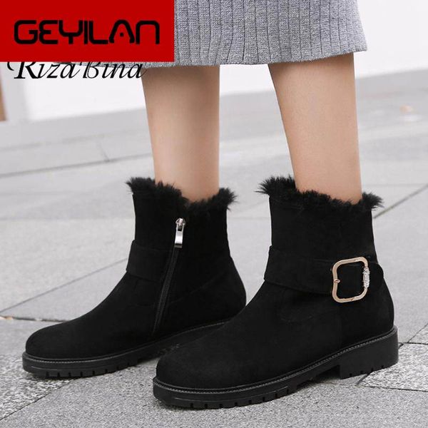 winter warm ankle snow boots for women metal buckle casual keep warm plush fur shoes women black flats boots size 31-43
winter warm ankle snow boots for women metal buckle casual keep warm plush fur shoes women black flats boots size 31-43