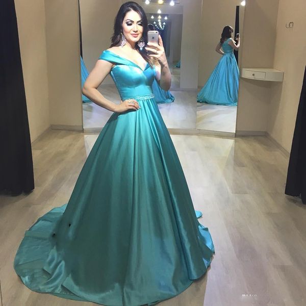a-line long prom dresses 2019 new sweep train off shoulder formal evening dress party gowns plus size women vestido de festa, Black;red
a-line long prom dresses 2019 new sweep train off shoulder formal evening dress party gowns plus size women vestido de festa, Black;red