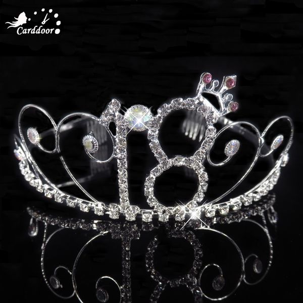 Carddoor 16/18 Years old's Birthday Crystal Tiaras and Crowns HairBands Girls Party Hair Accessories Princess Hair Jewelry
Carddoor 16/18 Years old's Birthday Crystal Tiaras and Crowns HairBands Girls Party Hair Accessories Princess Hair Jewelry