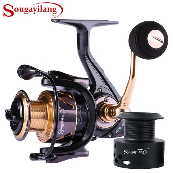 sougayilang fishing reel 13+1bb light weight ultra smooth aluminum spinning fishing reel with spare graphite spool de pesca
sougayilang fishing reel 13+1bb light weight ultra smooth aluminum spinning fishing reel with spare graphite spool de pesca