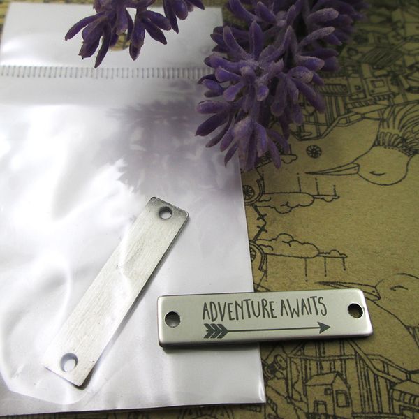 40pcs--"adventure awaits arrow connector"stainless steel charms more style for choosing diy charms pendants for necklace, Bronze;silver
40pcs--"adventure awaits arrow connector"stainless steel charms more style for choosing diy charms pendants for necklace, Bronze;silver