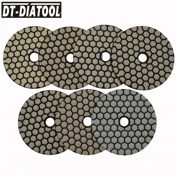 dt-diatool 7pcs 100mm/4inch grade a dry diamond polishing pads resin bond sanding discs for marble granite stone polisher discs
dt-diatool 7pcs 100mm/4inch grade a dry diamond polishing pads resin bond sanding discs for marble granite stone polisher discs