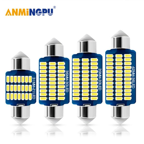 anmingpu 2x signal lamp c5w c10w led 31mm 36mm 39mm 41mm c10w festoon led 3014 smd dome light license plate light white ice blue
anmingpu 2x signal lamp c5w c10w led 31mm 36mm 39mm 41mm c10w festoon led 3014 smd dome light license plate light white ice blue