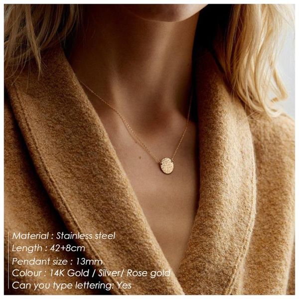 trendy round necklace new stainless steel round circle korean fashion jewelry geometric pendant clavicle chain necklace, Silver
trendy round necklace new stainless steel round circle korean fashion jewelry geometric pendant clavicle chain necklace, Silver