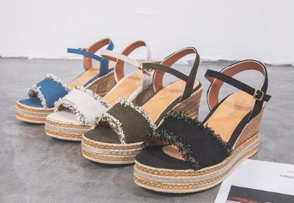 2019 korean version of the flat-bottomed suede female high-heeled sandals buckled open toe thick-bottomed fish mouth women sandals, Black
2019 korean version of the flat-bottomed suede female high-heeled sandals buckled open toe thick-bottomed fish mouth women sandals, Black