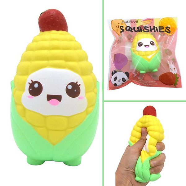 

lxh jumbo squishy cartoon corn toys squeeze slow rising cake phone strap home decoration kids toy gift relieve stress t437