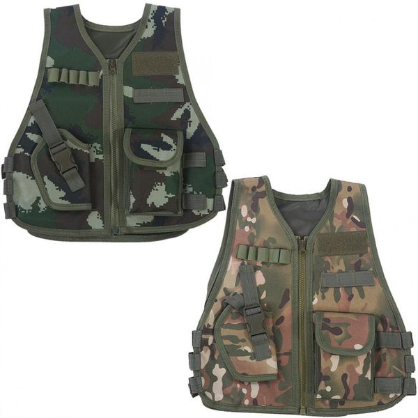 children combat vest kids camouflage hunting clothes cs shooting protection gear combat training hunting tactical waistcoat hot, White
children combat vest kids camouflage hunting clothes cs shooting protection gear combat training hunting tactical waistcoat hot, White
