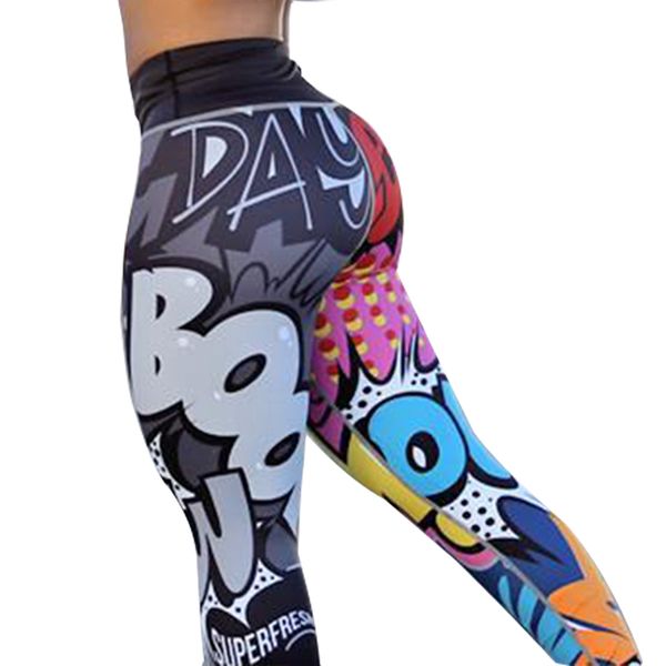 women digital printing sport leggings workout leggings high waist push up leggins mujer fitness women's pants, Black
women digital printing sport leggings workout leggings high waist push up leggins mujer fitness women's pants, Black