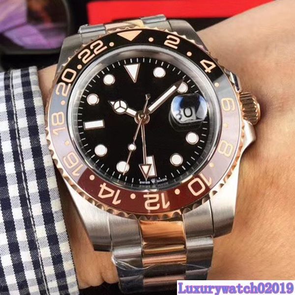 2018 newly listed v3 version batman gmt2 deluxe watch 40mm ceramic rotating bezel rose gold magnifier automatic movement original clasp, Slivery;brown
2018 newly listed v3 version batman gmt2 deluxe watch 40mm ceramic rotating bezel rose gold magnifier automatic movement original clasp, Slivery;brown