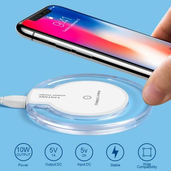 new wireless charging crystal qi pad universal charger for iphone 8 x samsung s9 s8 with retail box ing
new wireless charging crystal qi pad universal charger for iphone 8 x samsung s9 s8 with retail box ing