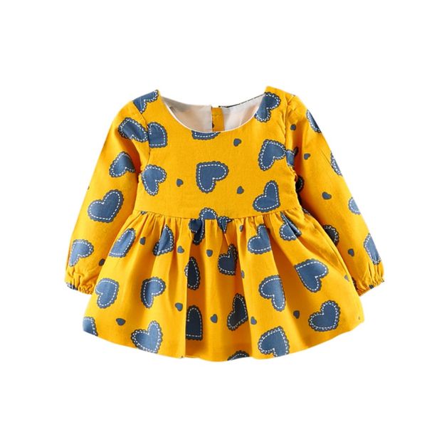 children's cotton princess full sleeves baby girl dress love print cute and fashion comfortable ball gown, Red;yellow
children's cotton princess full sleeves baby girl dress love print cute and fashion comfortable ball gown, Red;yellow