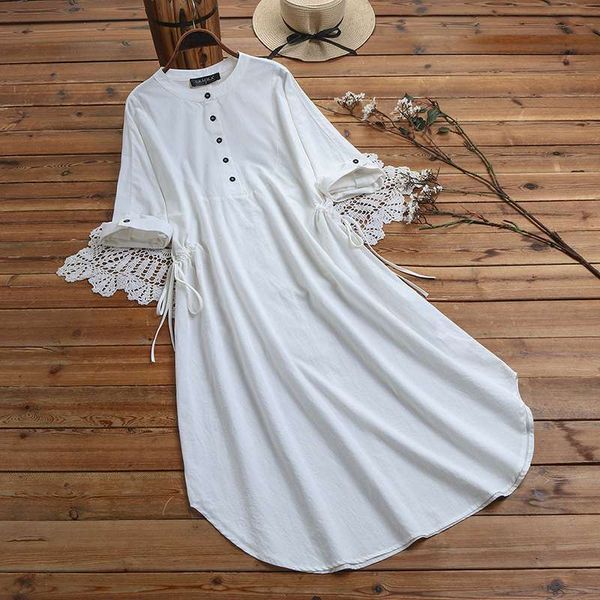 2020 zanzea women solid long shirt dress spring long sleeve drawstring cotton linen sundress elegant work vestido plus size, Black;gray
2020 zanzea women solid long shirt dress spring long sleeve drawstring cotton linen sundress elegant work vestido plus size, Black;gray