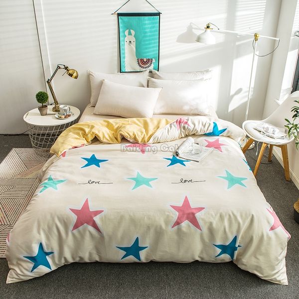 cartoon colorful pentagram printed on beige duvet cover 100% cotton quilt cover for kids bedding sets twin full queen king sizes
cartoon colorful pentagram printed on beige duvet cover 100% cotton quilt cover for kids bedding sets twin full queen king sizes
