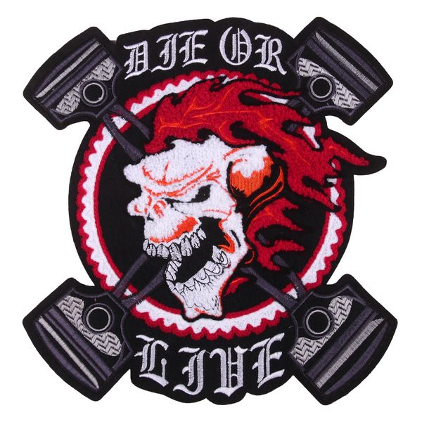 gugutree towel embroidery big skull patch cartoon patches badges applique patches for clothing jw-37, Black 
gugutree towel embroidery big skull patch cartoon patches badges applique patches for clothing jw-37, Black