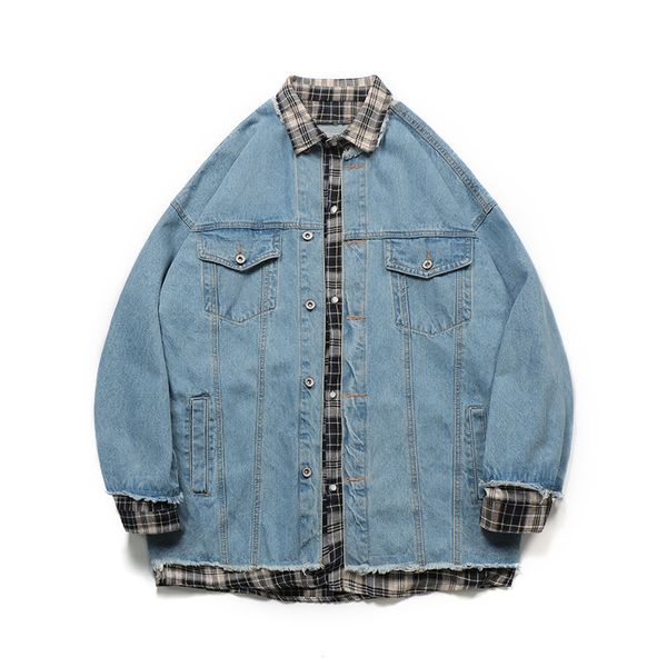 denim jacket m spring 2020 new korean trend loose gown tide brand ins port wind false two jackets, Black;brown
denim jacket m spring 2020 new korean trend loose gown tide brand ins port wind false two jackets, Black;brown