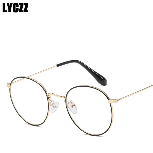 lyczz student anti-blue light round metal eye glasses frame flat mirror no degree fashion ultralight myopia optical eyewear geek, Black
lyczz student anti-blue light round metal eye glasses frame flat mirror no degree fashion ultralight myopia optical eyewear geek, Black