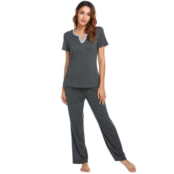 women casual short sleeve with long pants pajama sets sleepwear height 174cm bust 82cm waist 61cm hip 85cm summer, Blue;gray
women casual short sleeve with long pants pajama sets sleepwear height 174cm bust 82cm waist 61cm hip 85cm summer, Blue;gray