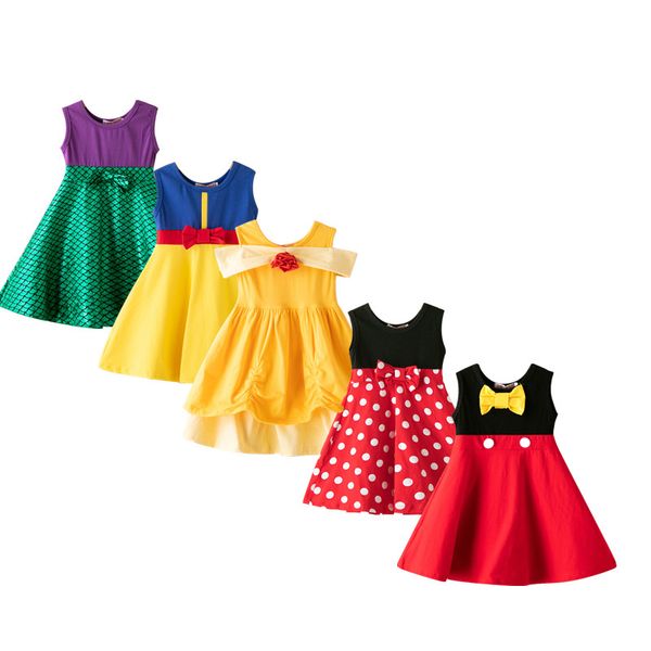 highquality 2019 girls clothing cosplay snow white princess dress belle birthday dresses mermaid kids halloween costume, Red;yellow
highquality 2019 girls clothing cosplay snow white princess dress belle birthday dresses mermaid kids halloween costume, Red;yellow