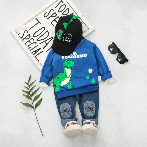 infant toddler clothes suits 2019 autumn baby boy clothing sets cartoon dinosaur t shirt pants kids children costume suits, White
infant toddler clothes suits 2019 autumn baby boy clothing sets cartoon dinosaur t shirt pants kids children costume suits, White