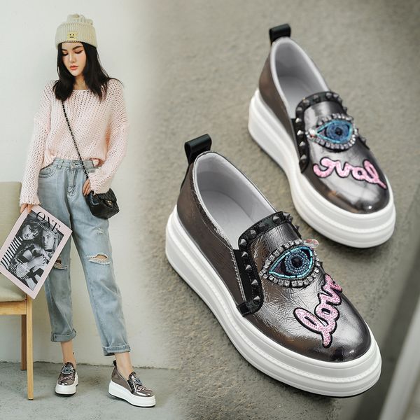 new autumn shoes woman chaussure femme ete plate loafers women leather scarpe donna, Black
new autumn shoes woman chaussure femme ete plate loafers women leather scarpe donna, Black