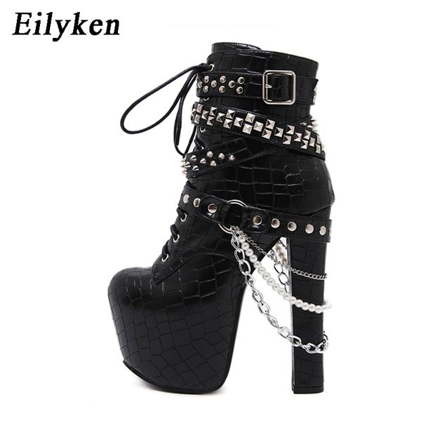 eilyken 2019 winter fashion chain rivet women boots high heels platform buckle riding booties black ladies shoes size 40
eilyken 2019 winter fashion chain rivet women boots high heels platform buckle riding booties black ladies shoes size 40