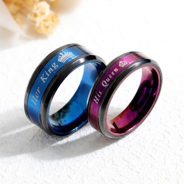 2019 1pcs couple fashion jewelry her king his queen stainless steel ring prince princess engagement wedding party jewelry weddin, Golden;silver
2019 1pcs couple fashion jewelry her king his queen stainless steel ring prince princess engagement wedding party jewelry weddin, Golden;silver