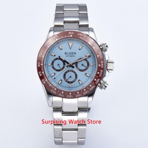 bliger 39mm automatic mechanical mens watch luxury stainless steel bracelet date and weekday clock waterproof wristwatch men, Slivery;brown
bliger 39mm automatic mechanical mens watch luxury stainless steel bracelet date and weekday clock waterproof wristwatch men, Slivery;brown